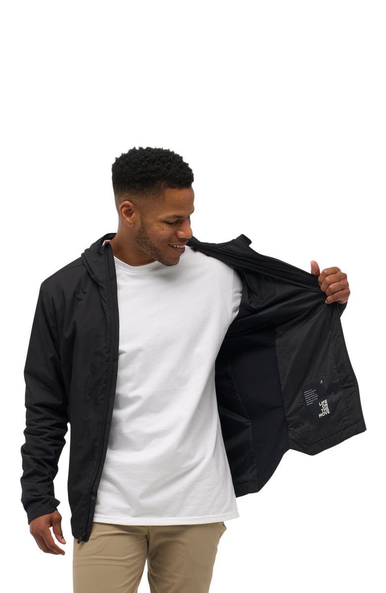 NOMATIC Outset Hooded Water Resistant Travel Jacket, Alternate, color, Black