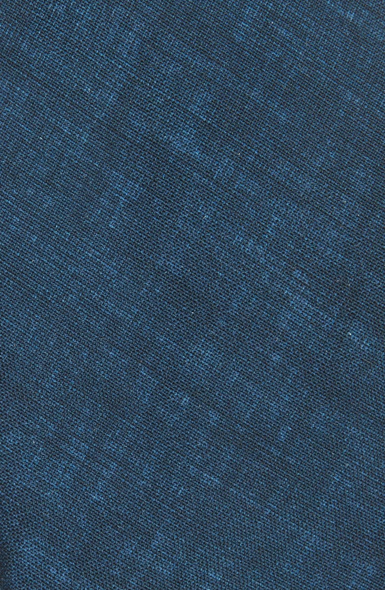 Canali Blue Mélange Brushed Wool Tie, Alternate, color, Blue