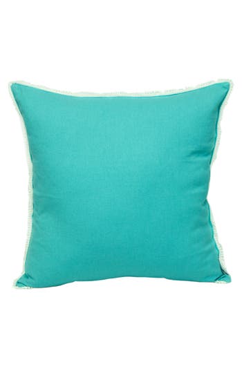 Parkland Collection Crochet Dot Throw Pillow In Blue