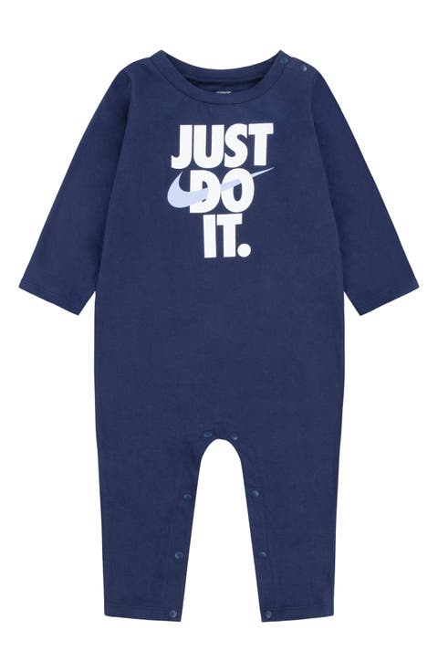 Just Do It Long Sleeve Jersey Romper (Baby)
