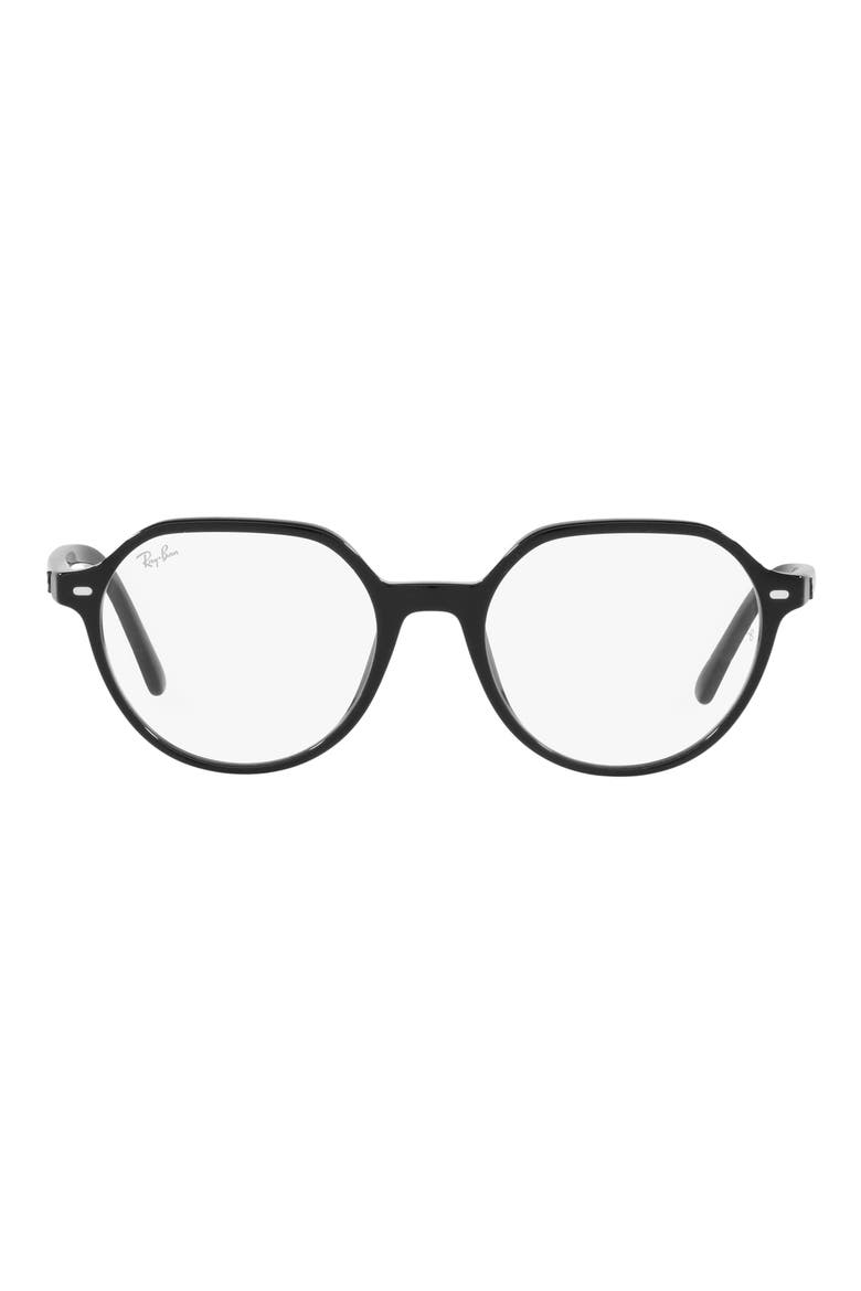 Thalia 51mm Square Optical Glasses, Main, color, BLACK