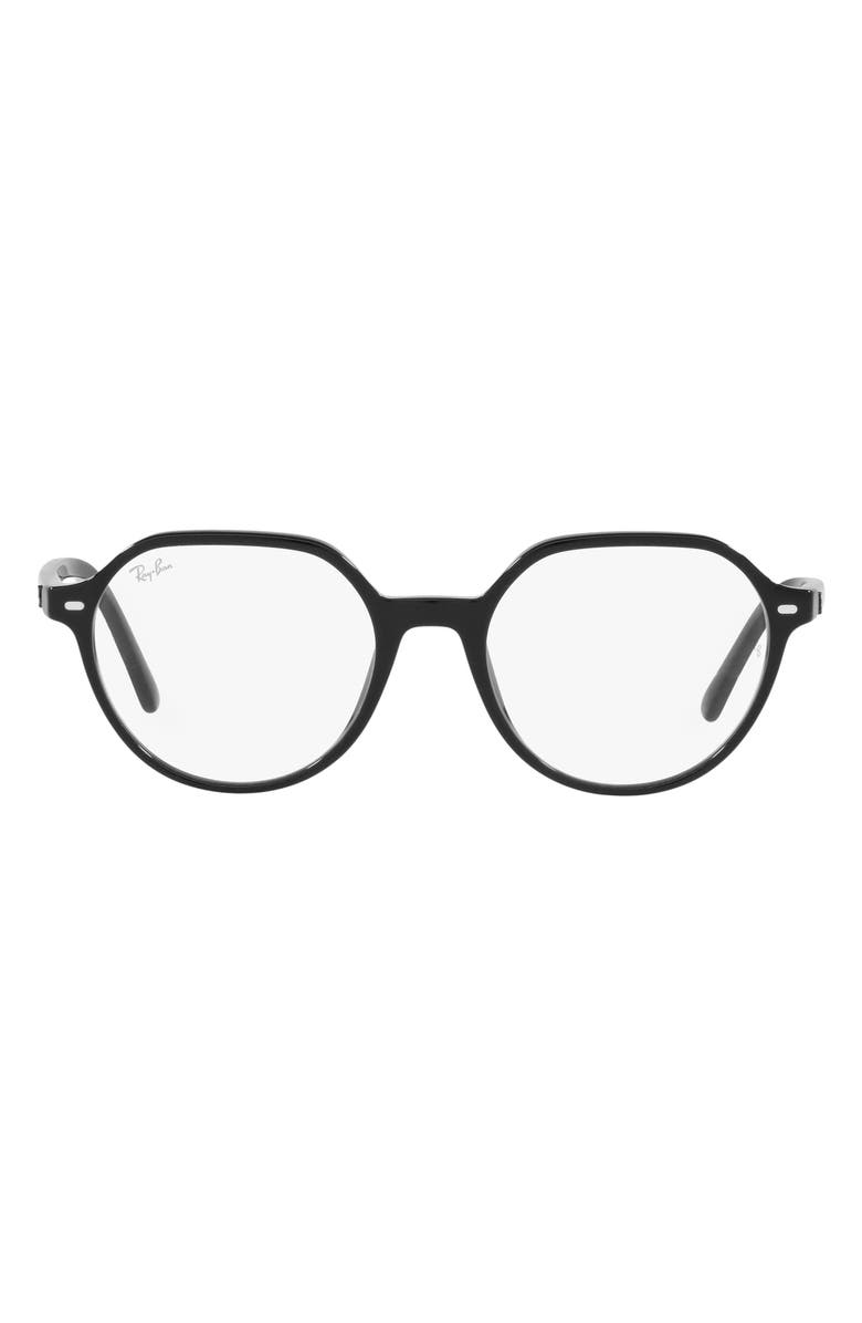 Ray-Ban Thalia 51mm Square Optical Glasses, Main, color, Black