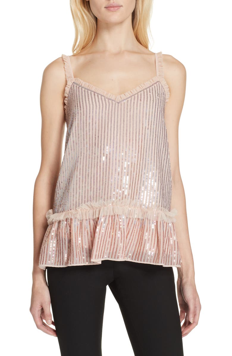 Needle & Thread Gloss Sequin Camisole, Main, color, 