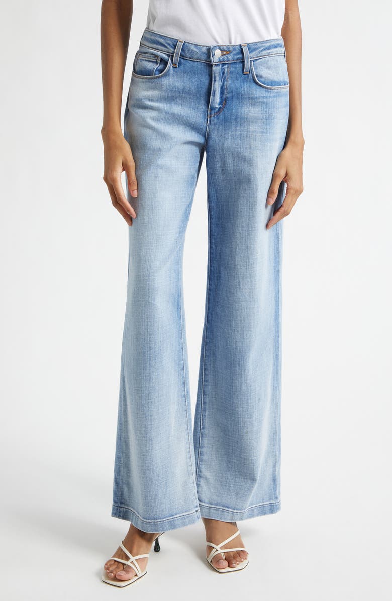 L'AGENCE Joanne Wide Leg Jeans, Main, color, Dry Ice