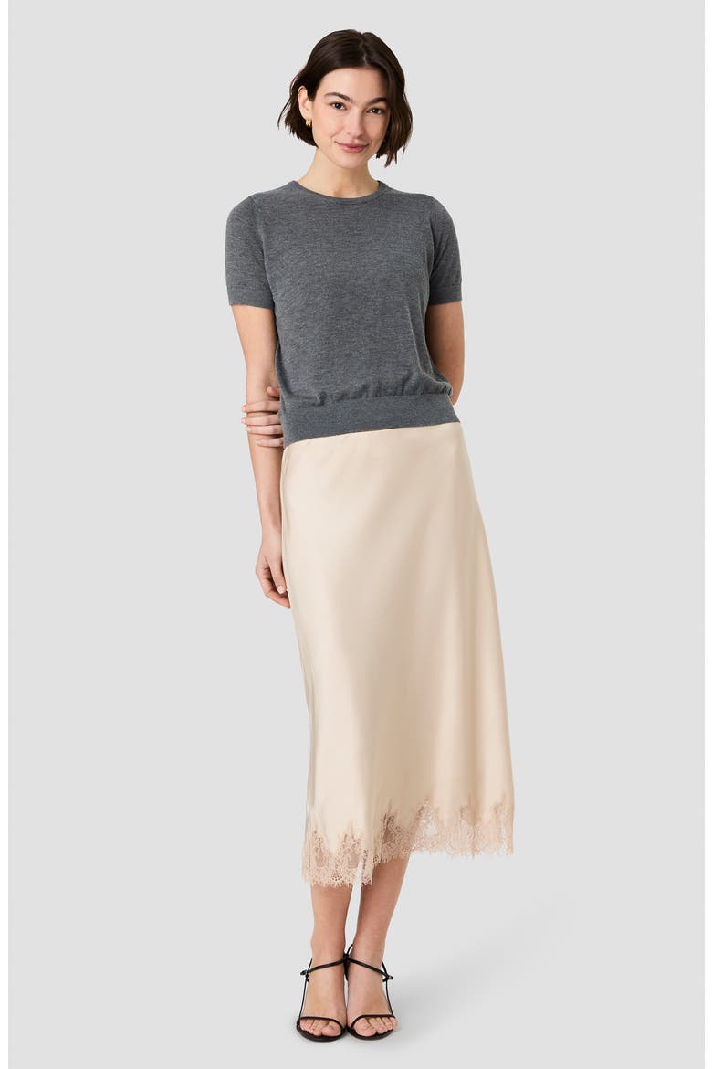 Nola Short Sleeve Sweater, Alternate, color, DARK GREY MEL