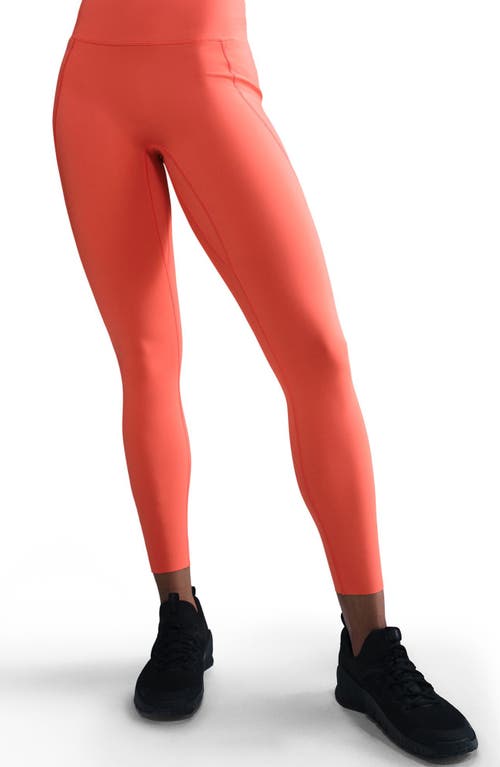 Nike Universa Medium-support High-waisted Pocket 7/8 Leggings In Red