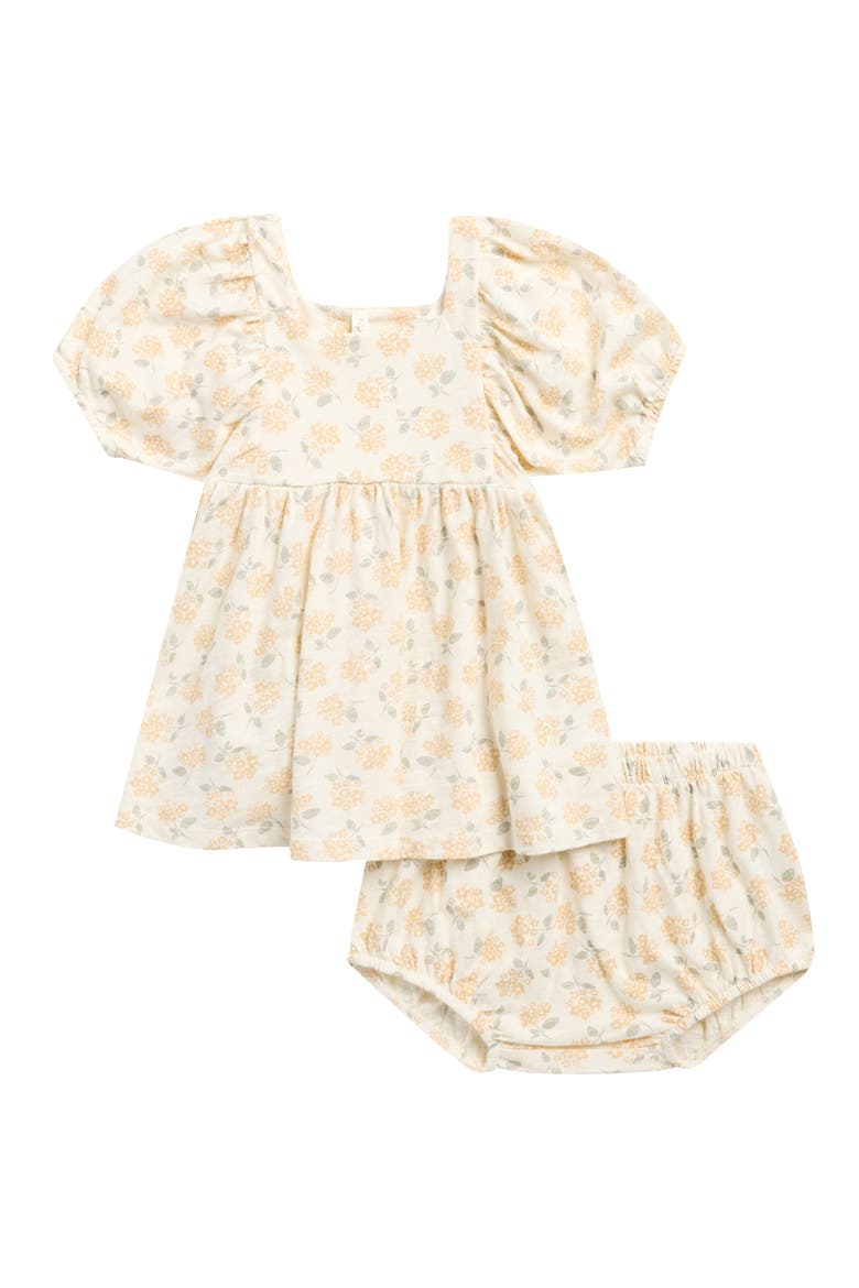 Drea Ditsy Floral Print Dress & Bloomers Set, Main, color, IVORY