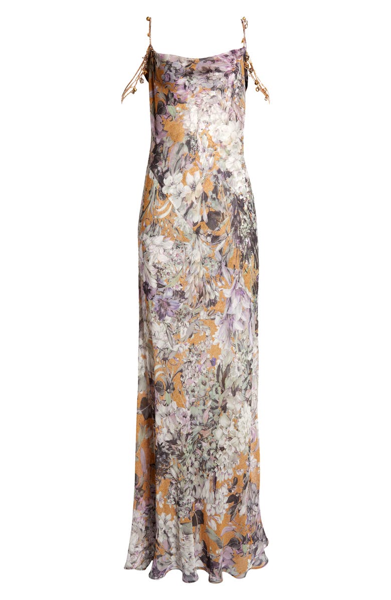 Dries Van Noten Deryl Floral Print Beaded Strap Slipdress, Alternate, color,