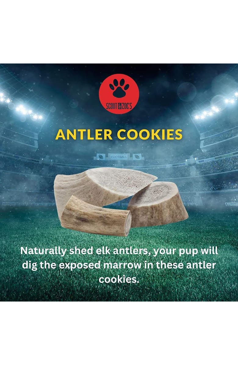Scout & Zoe's Elk Antler Canine Cookies, Dog Chews, Small Breed Light Chewers, Alternate, color, Multicolored