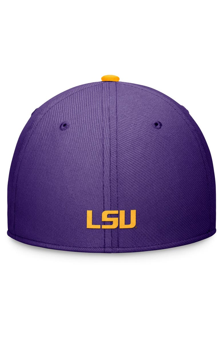 Nike Men's Nike Purple LSU Tigers Primetime Rise Swoosh Flex Hat, Alternate, color, Purple