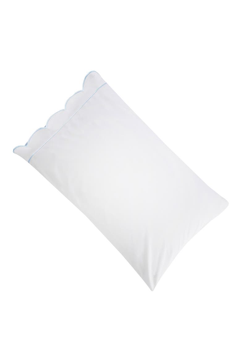 Scallop Frame 300 Thread Count Sheet Set, Alternate, color, BLUE