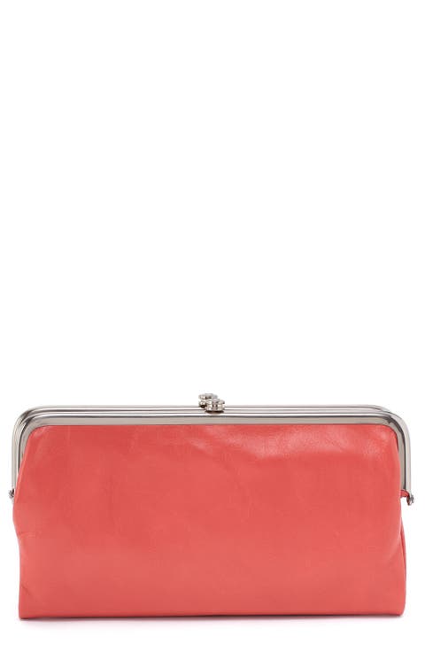 Lauren Leather Double Frame Clutch