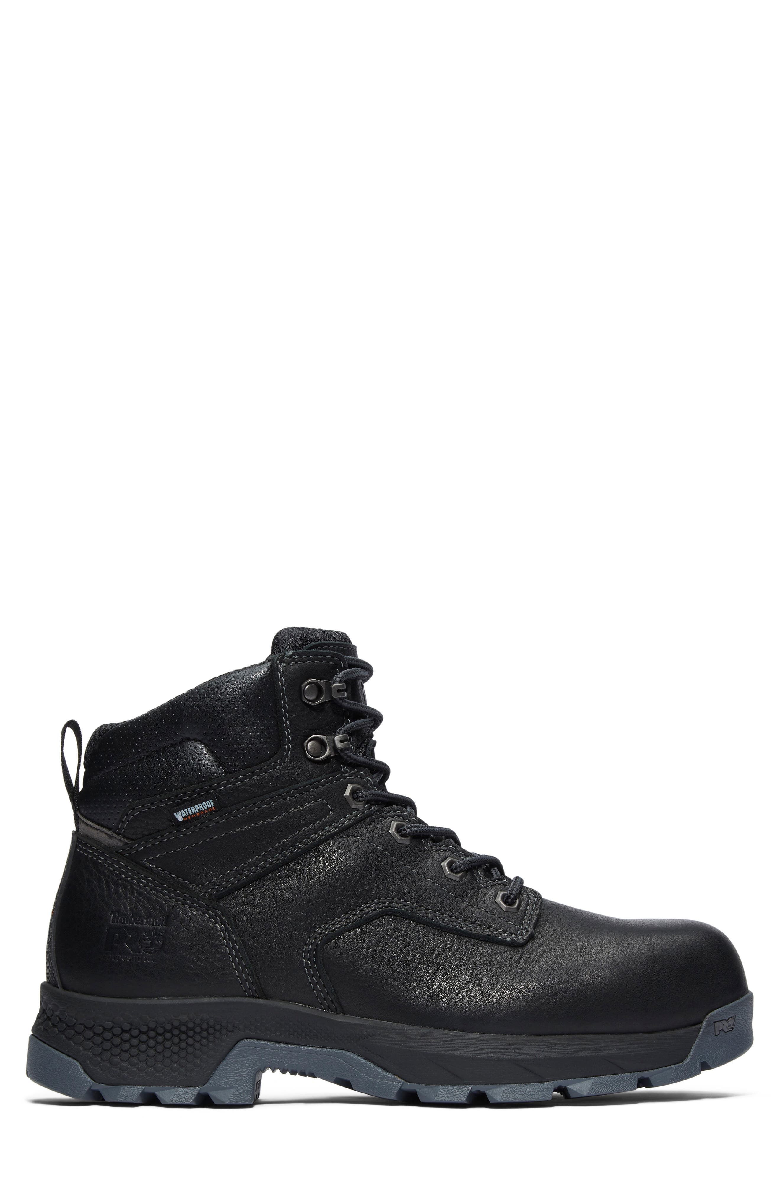 Timberland TiTAN EV 6" Waterproof Composite Toe Work Boot, Alternate, color, Black