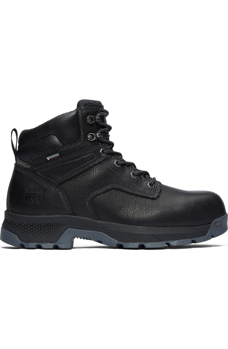 Timberland TiTAN EV 6" Waterproof Composite Toe Work Boot, Alternate, color, Black