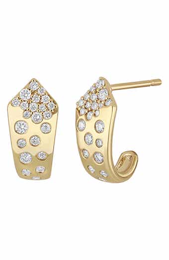 Kiera 18k Gold Diamond Hoop Earrings