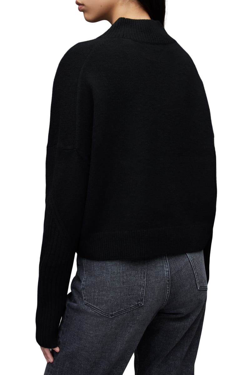 AllSaints Orion Mock Neck Cashmere & Wool Sweater, Alternate, color, 