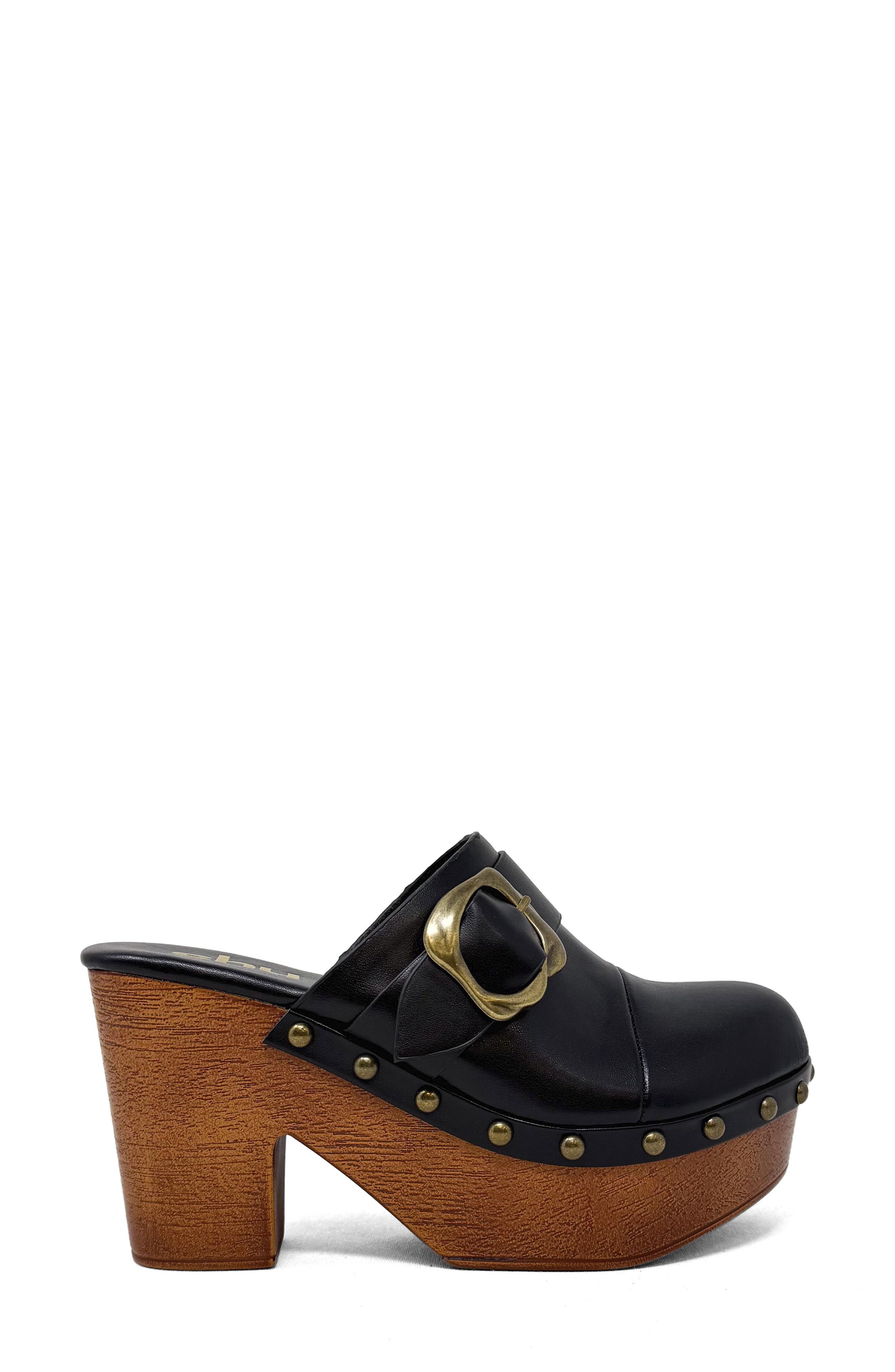 SHUSHOP Lucy Platform Clog, Alternate, color, Black
