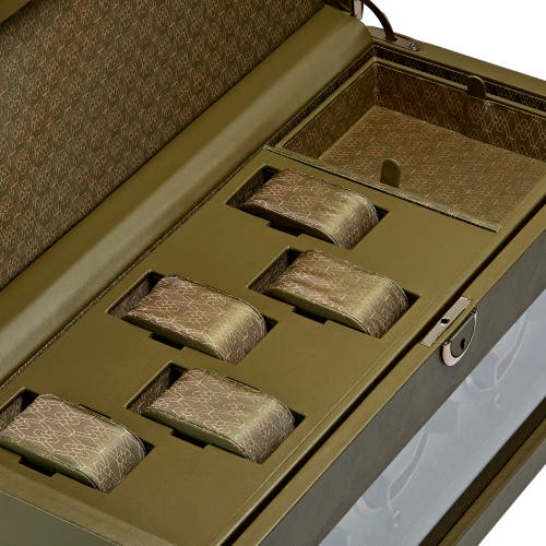 Wolf Earth Triple Watch Winder In Olive