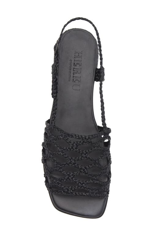 Hereu Alzira Raffia Slingback Sandal In Black