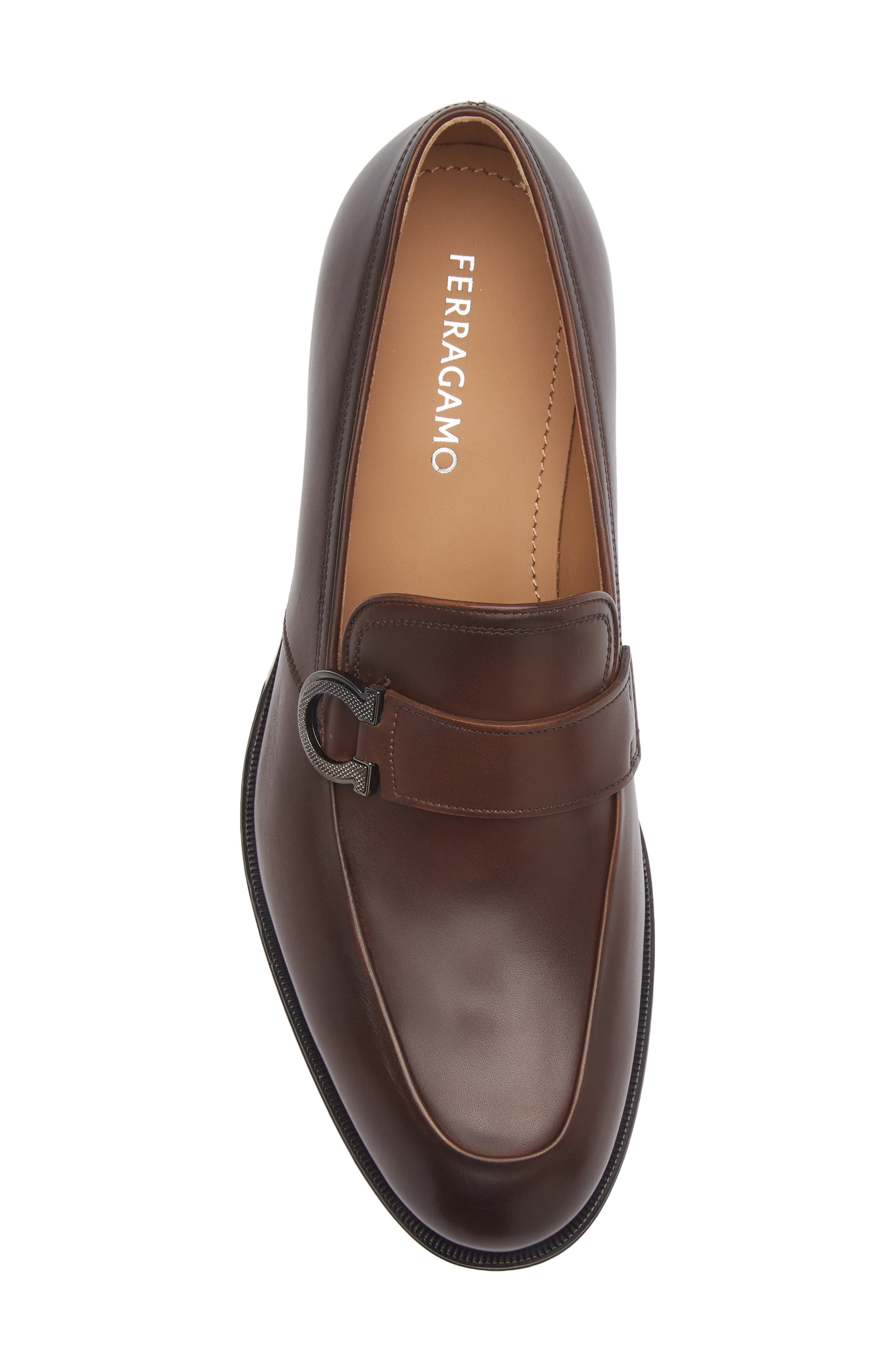 FERRAGAMO Scout Ganini Ornament Loafer, Alternate, color, Midbrown Biscotto