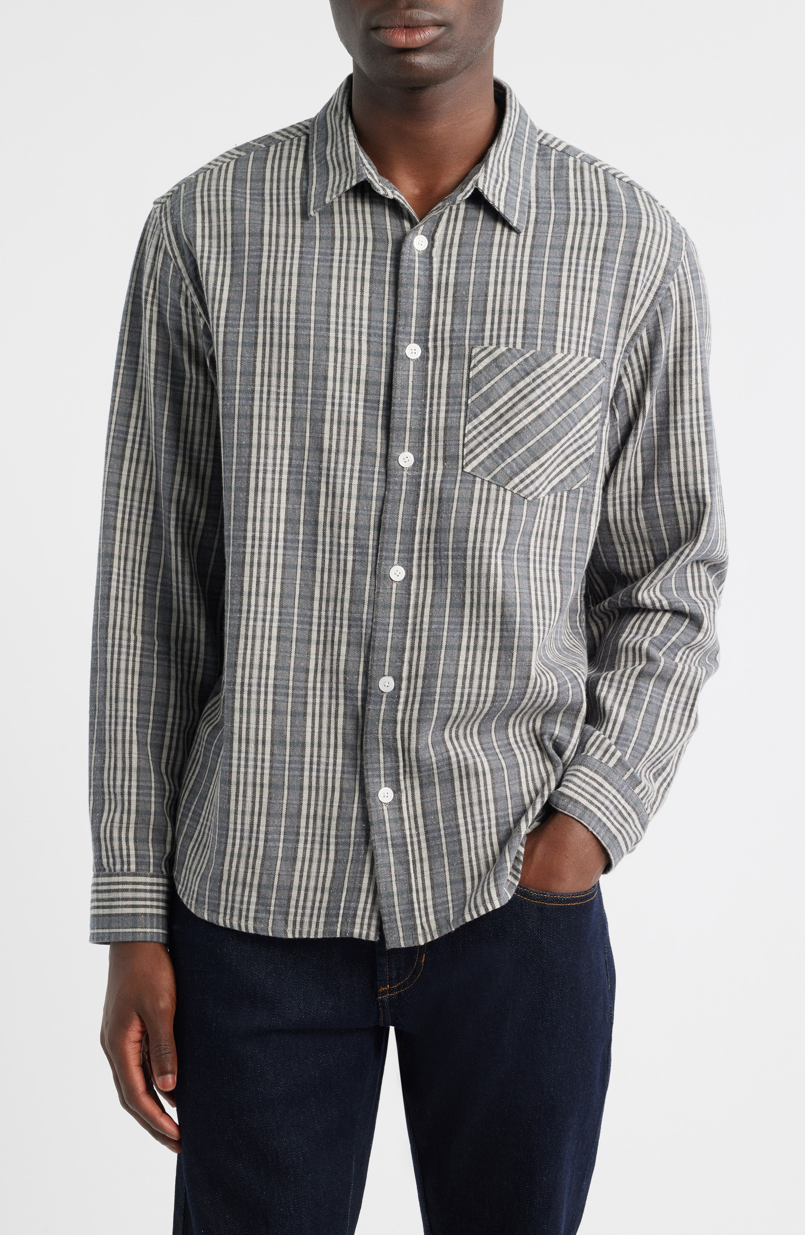 925 Originals Foreman Classic Fit Plaid Flannel Button-Up Shirt