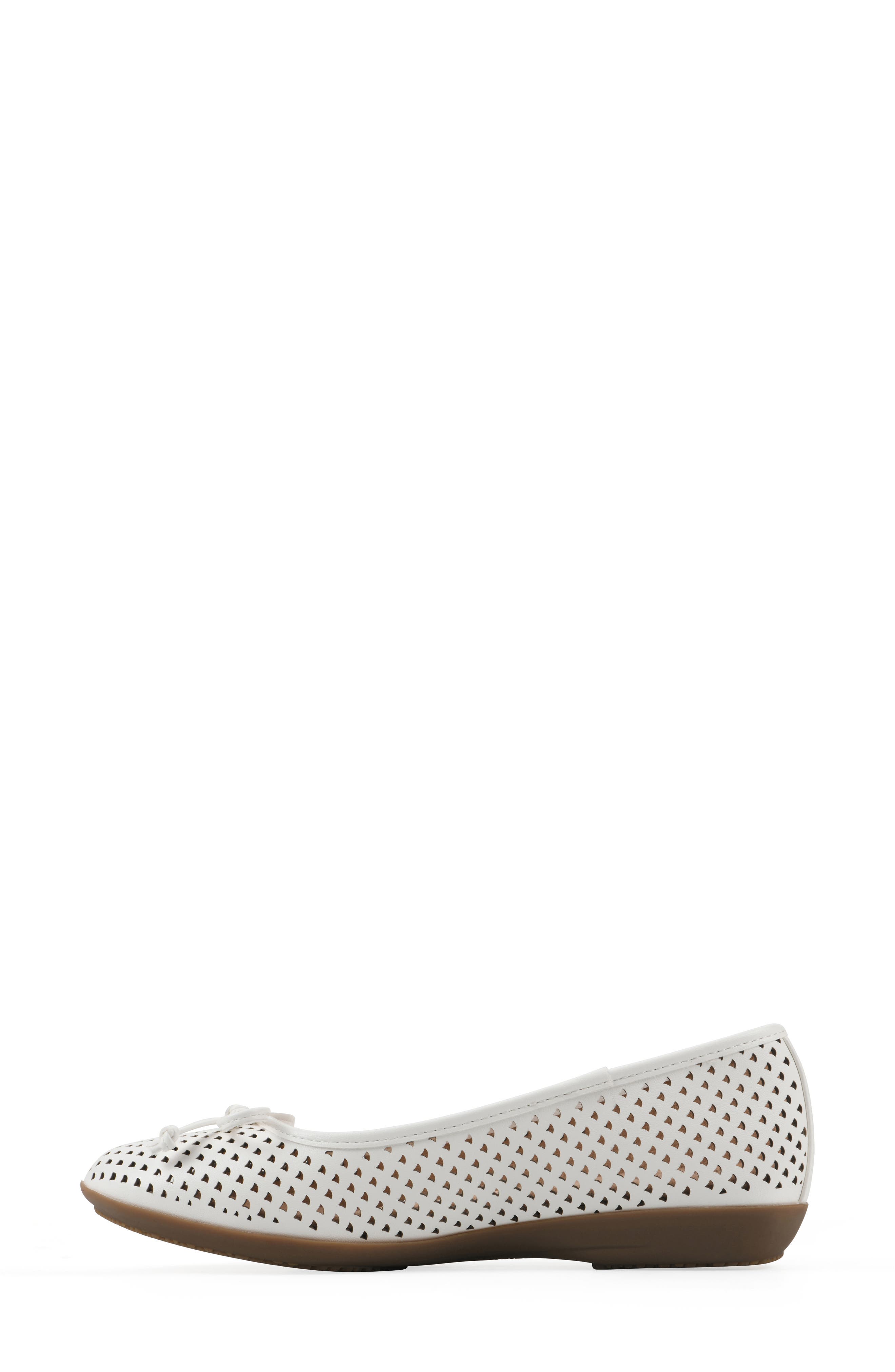 Carris Perforated Flat, Alternate, color, WHITE/ SMOOTH