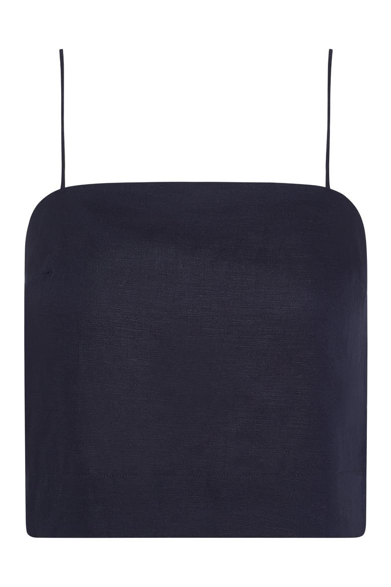 Cropped Cami Top, Alternate, color, Noir Navy