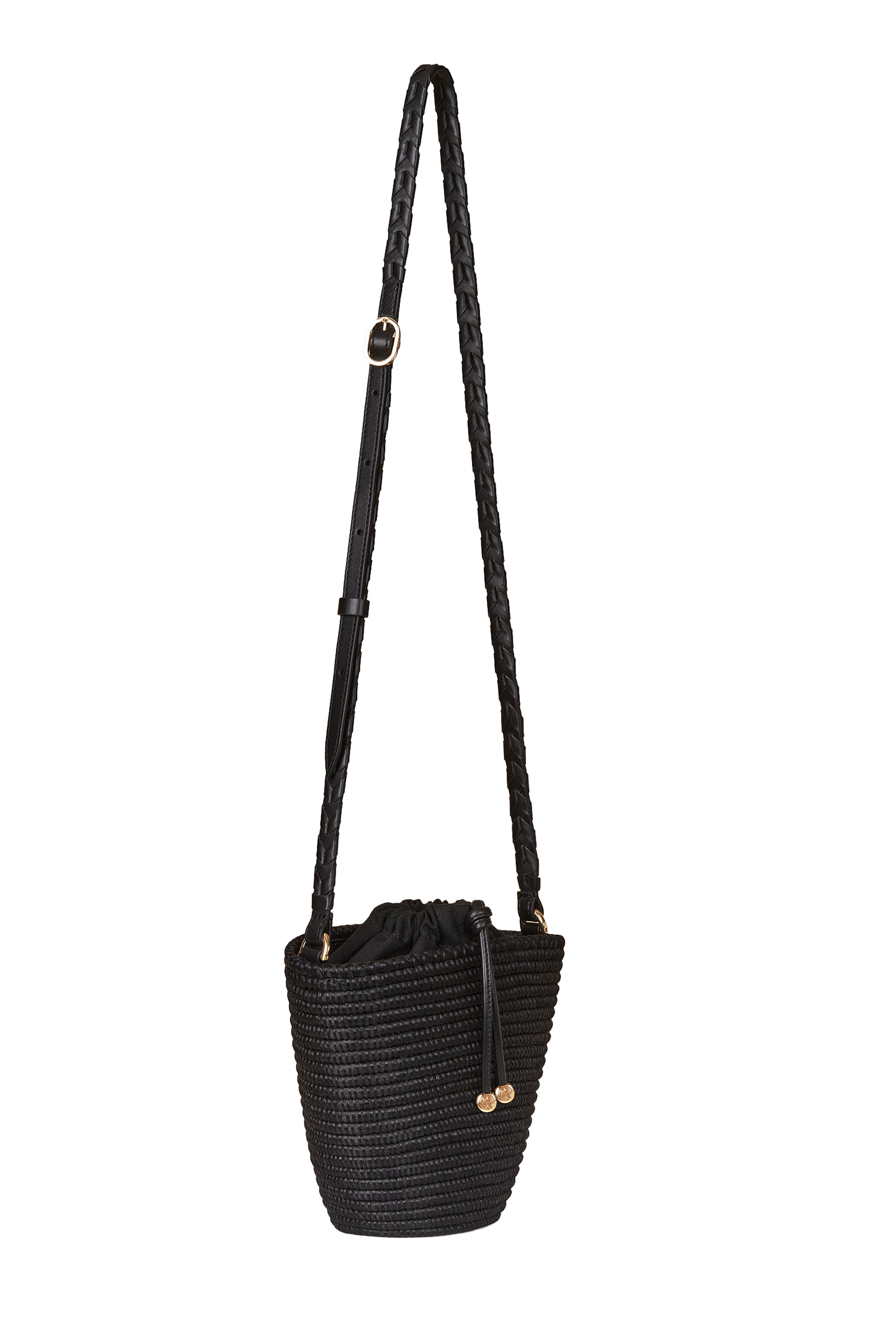 Cesta Collective Mini Fan Whipstitch Crossbody Basket Bag, Alternate, color, Black