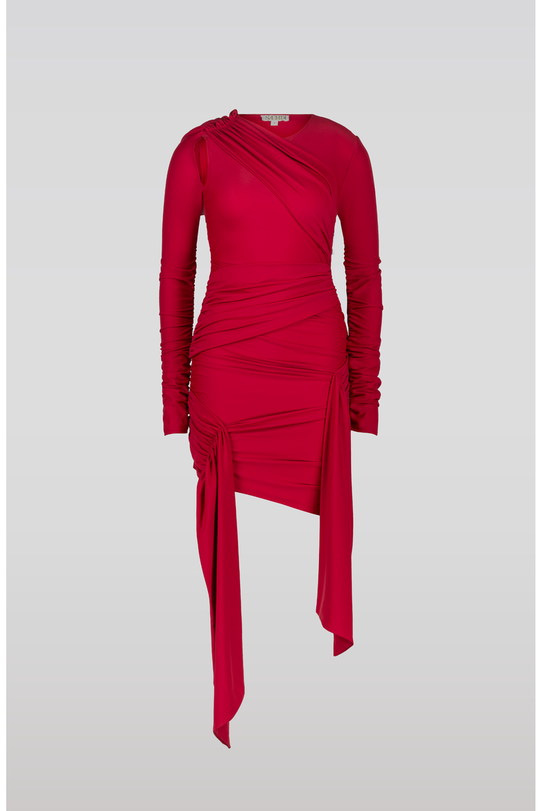 Rilo Sporty Jersey Dress, Alternate, color, Red