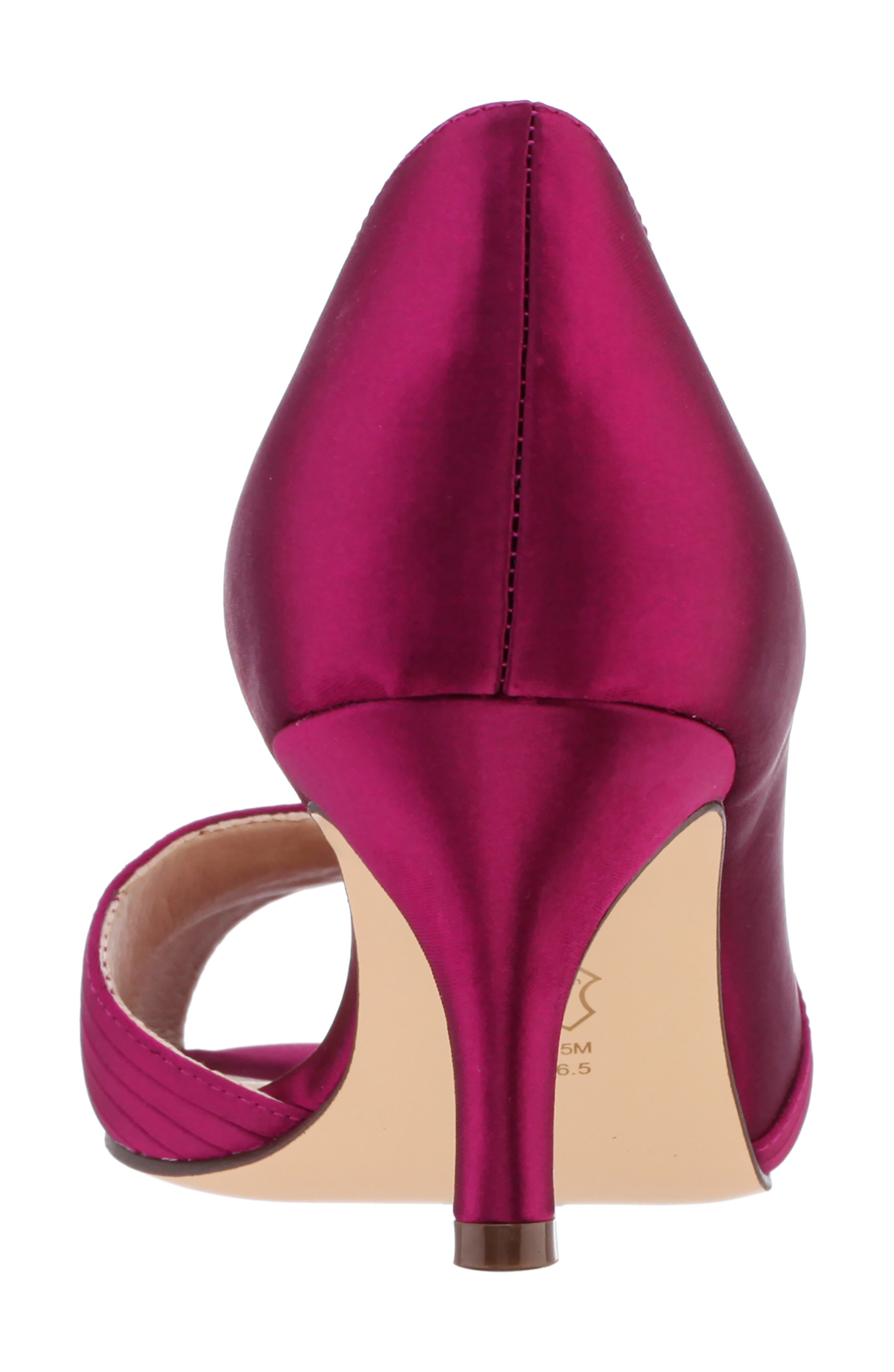 Nina Contesa Open Toe Pump, Alternate, color, Wine