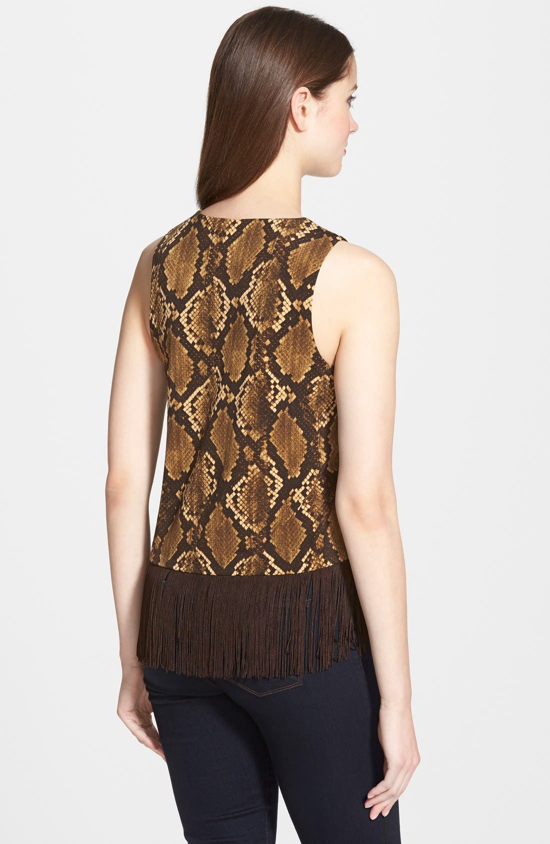 MICHAEL Michael Kors 'Tokara' Snakeskin Print Sleeveless Top with ...