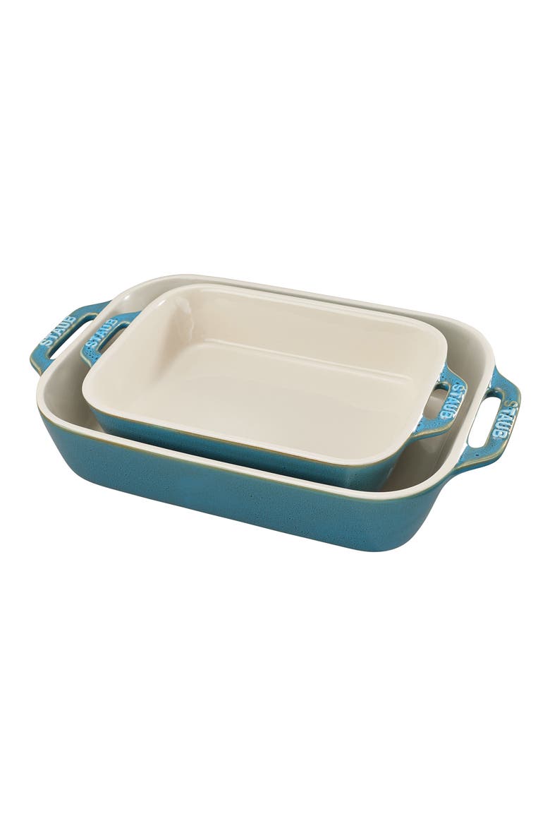 Rustic Turquoise 2-Piece Rectangular Baking Dish Set, Main, color, RUSTIC TURQUOISE