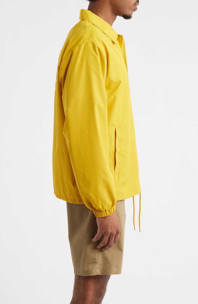 Brixton x Goodyear Slick Windbreaker, Alternate, color, Nugget Gold