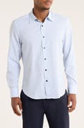 CONSTRUCT Abstract Dot Print Slim Fit 4-Way Stretch Button-Up Shirt