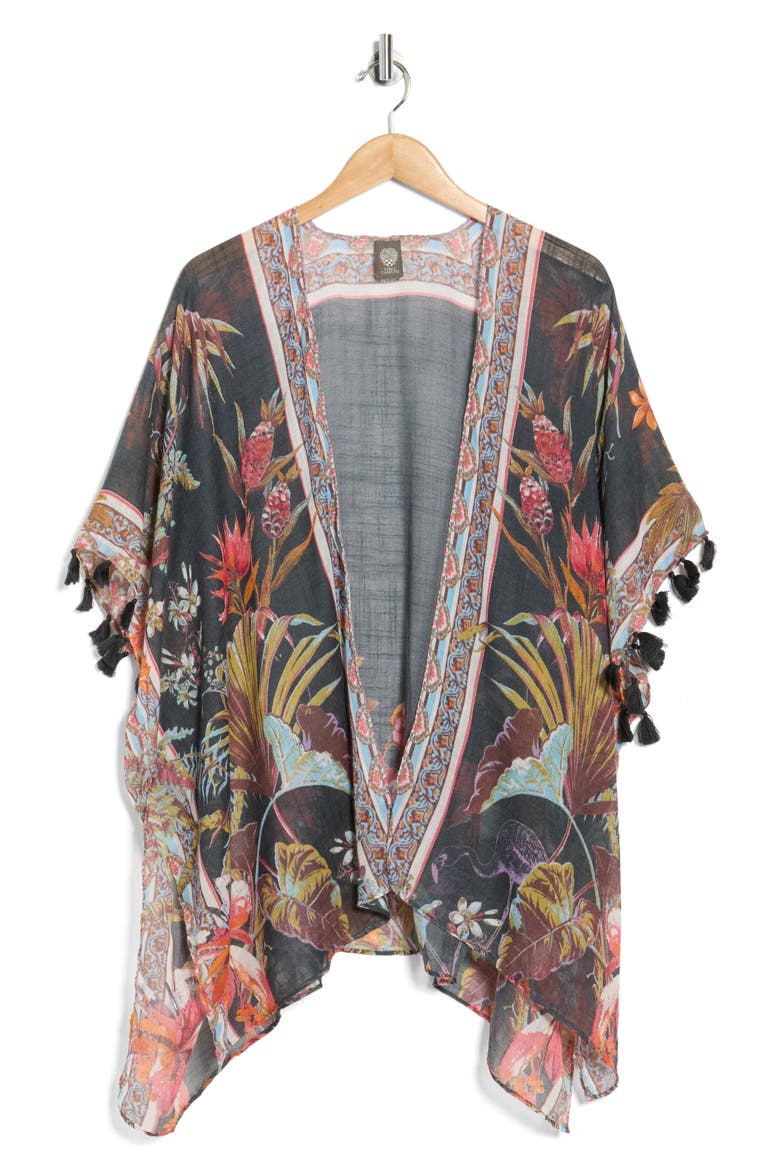 Tropical Floral Topper, Alternate, color, BLACK