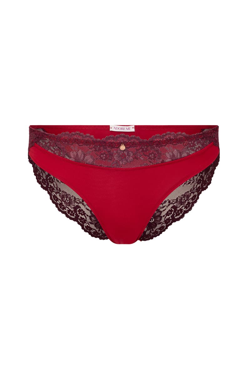 Taissa Bikini Panties, Alternate, color, Dark red