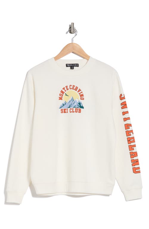 Shop Vinyl Icons Monte Cervino Ski Club Fleece Sweatshirt In Off White