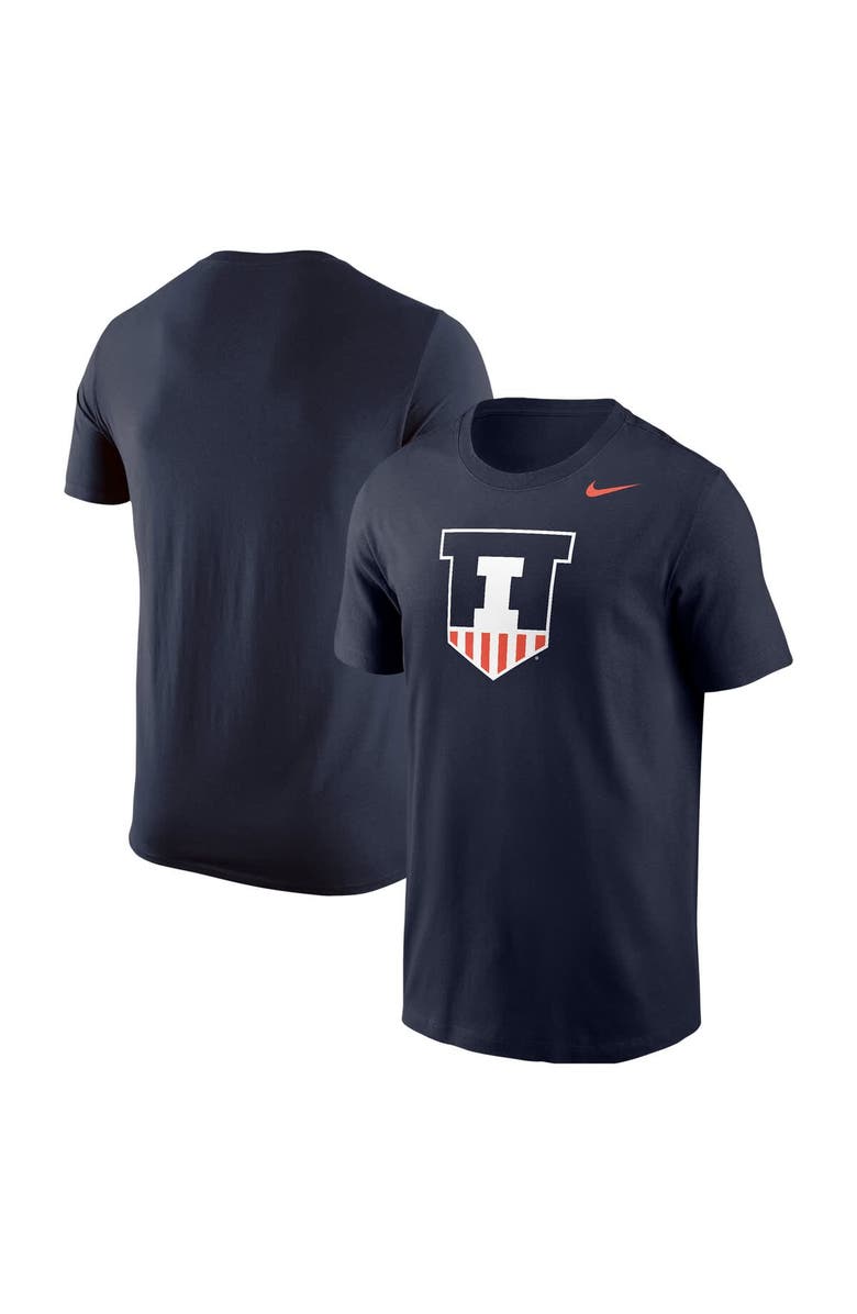 Nike Men's Nike Navy Illinois Fighting Illini Logo T-Shirt, Main, color, 