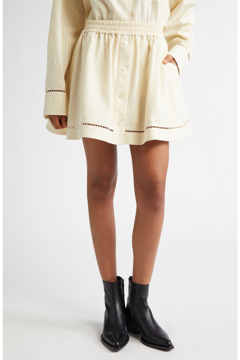 Journey Texture Stripe Circle Skirt, Main, color, SHORTBREAD