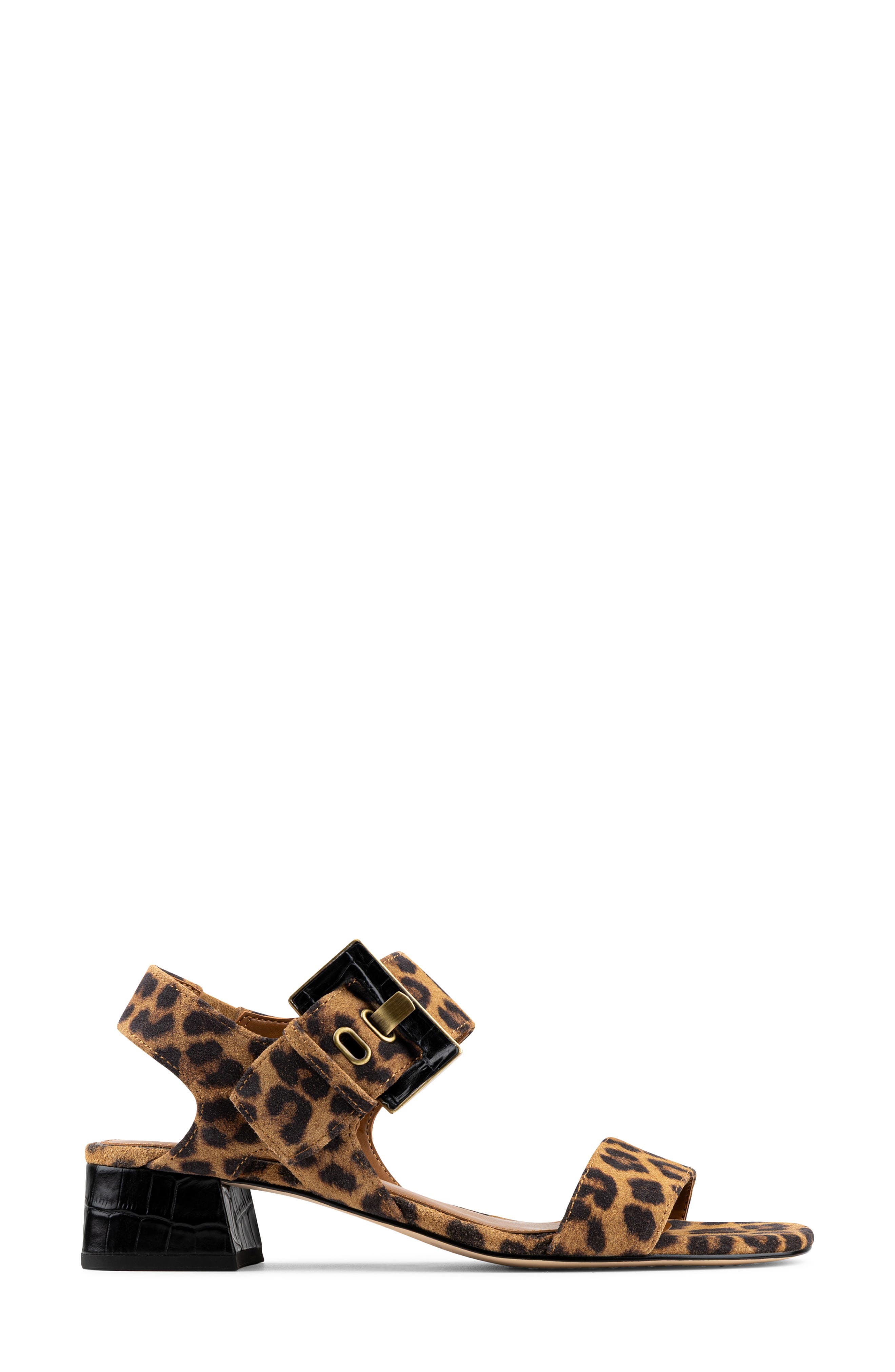 Donald Pliner Croc Embossed Heel Sandal, Alternate, color, 