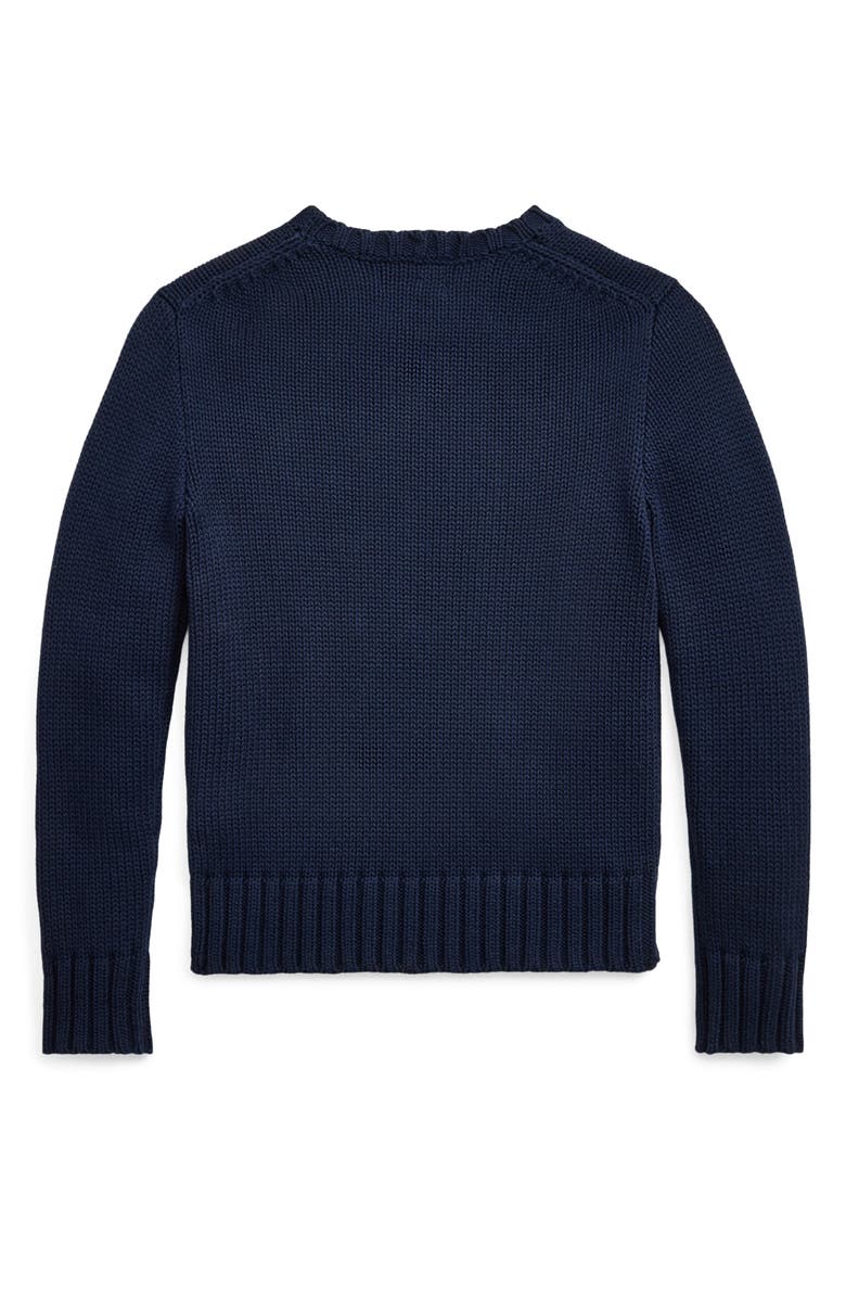 Polo Ralph Lauren Kids' American Flag Cotton Crewneck Sweater, Alternate, color, 