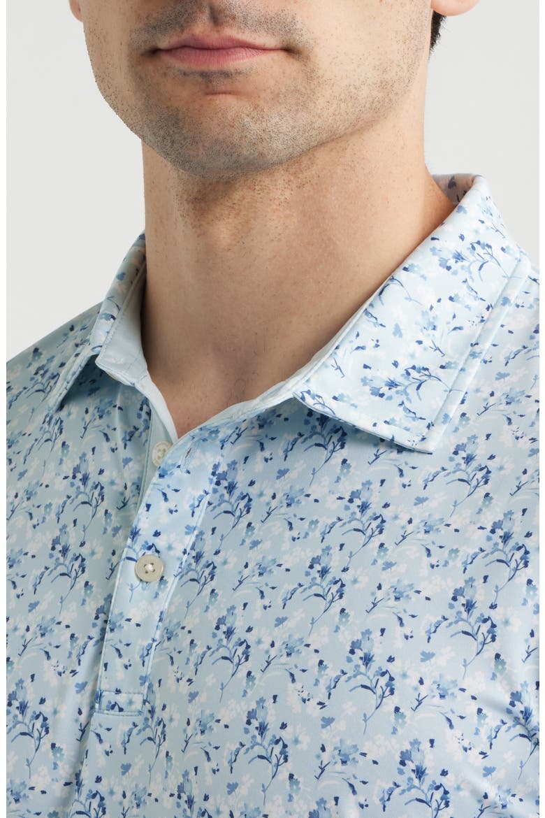 Sunday Floral Performance Golf Polo, Alternate, color, SKY