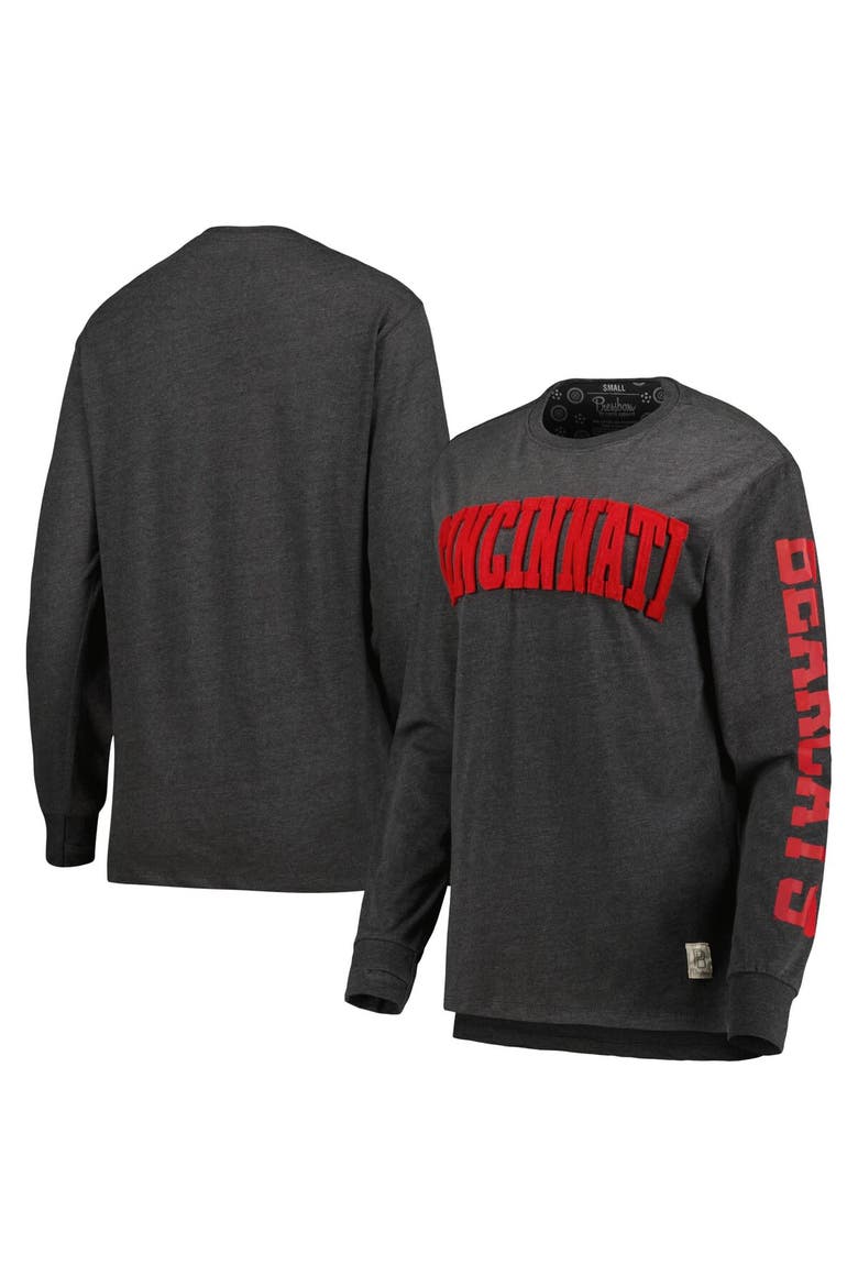 Women's Pressbox Black Cincinnati Bearcats Two-Hit Canyon Long Sleeve T-Shirt, Main, color, Black