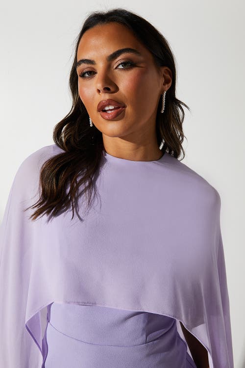 Coast Cape Sleeve Maxi Dress In Purple