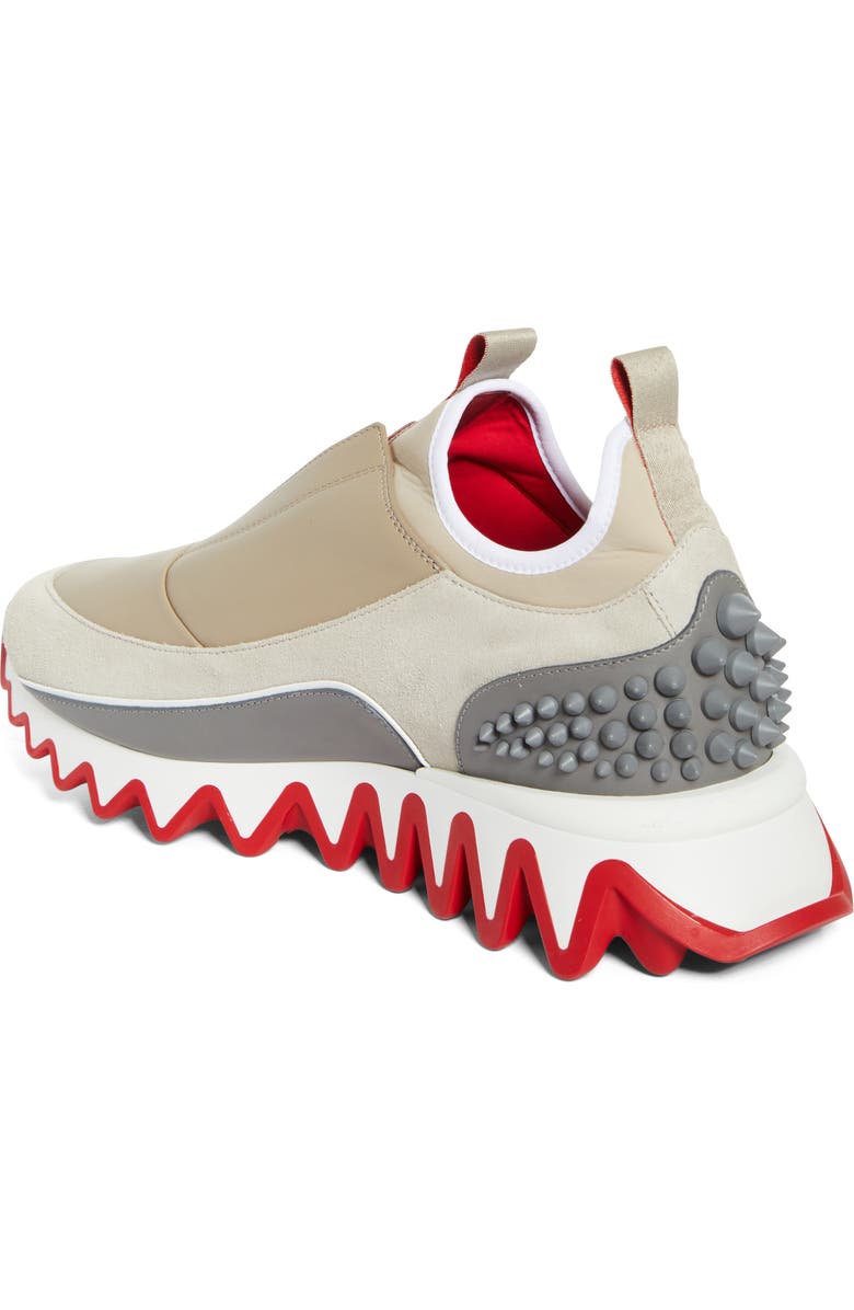 Christian Louboutin Sharkyloub Spikes Slip-On Sneaker, Alternate, color, Goose/ Smoke Grey