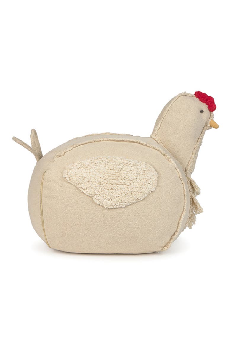 Chicken Pouf, Main, color, NATURAL RED HONEY