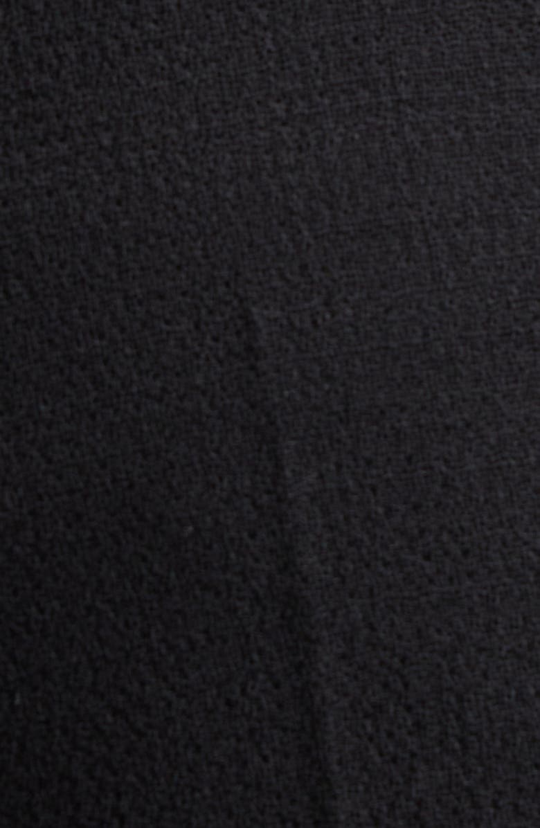 Valentino Wool Crepe Crop Flare Pants, Alternate, color, Black