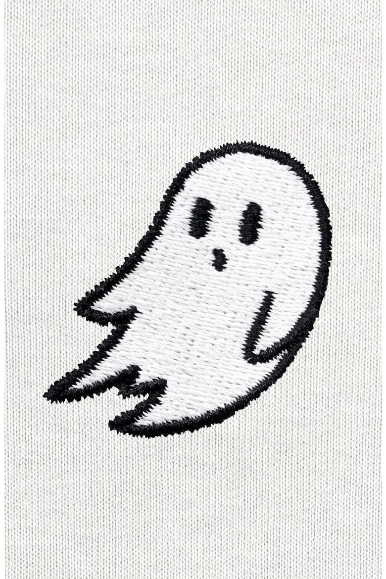 Ghost Relaxed Midweight Fleece Pullover Hoodie, Alternate, color, White