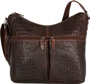 JACK GEORGES Hornback Croco Hobo Bag