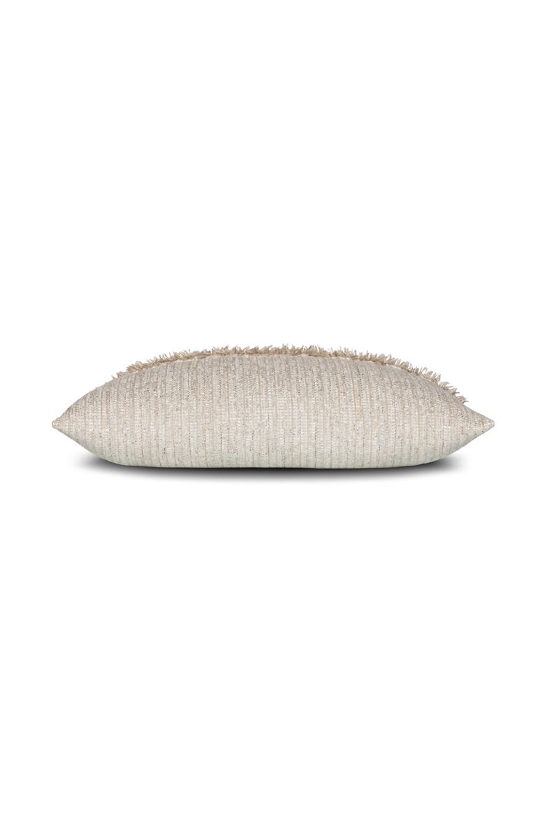 Sumptuous Fawn Soft Chenille fringed Indoor & Outdoor Woven Accent Pillow, Alternate, color, Fawn